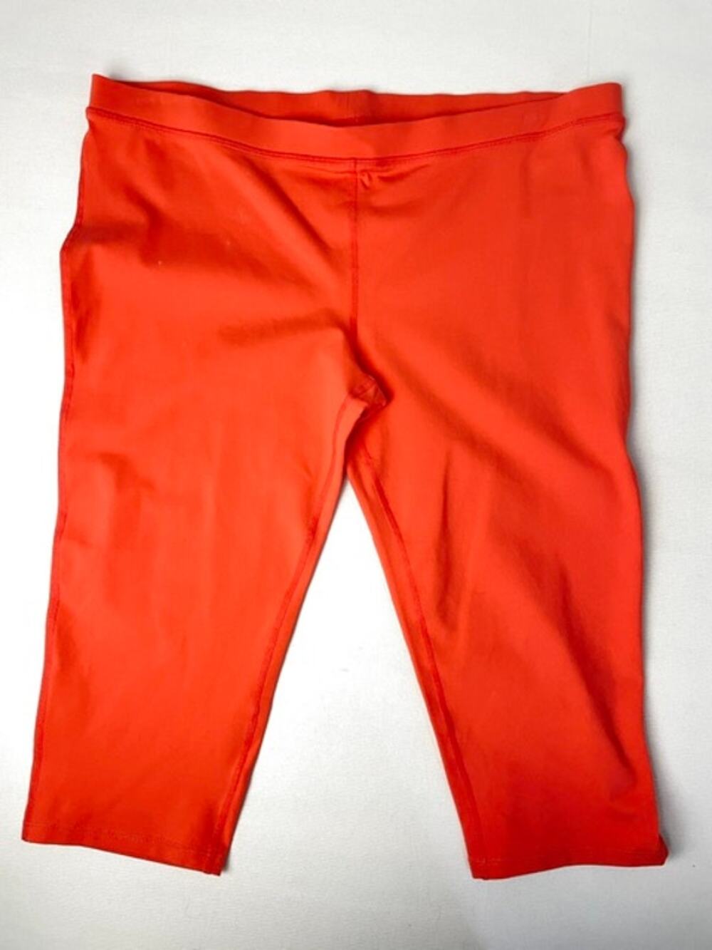 prAna Breathe Neon Coral Cropped Yoga Leggings XL Compression Athleisure